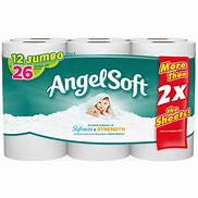 Angel Soft 12 Jumbo Rolls 250+ Sheets